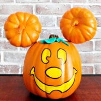Mickey Mouse Pumpkin - DIY Painted Mickey Jack-o-Lantern
