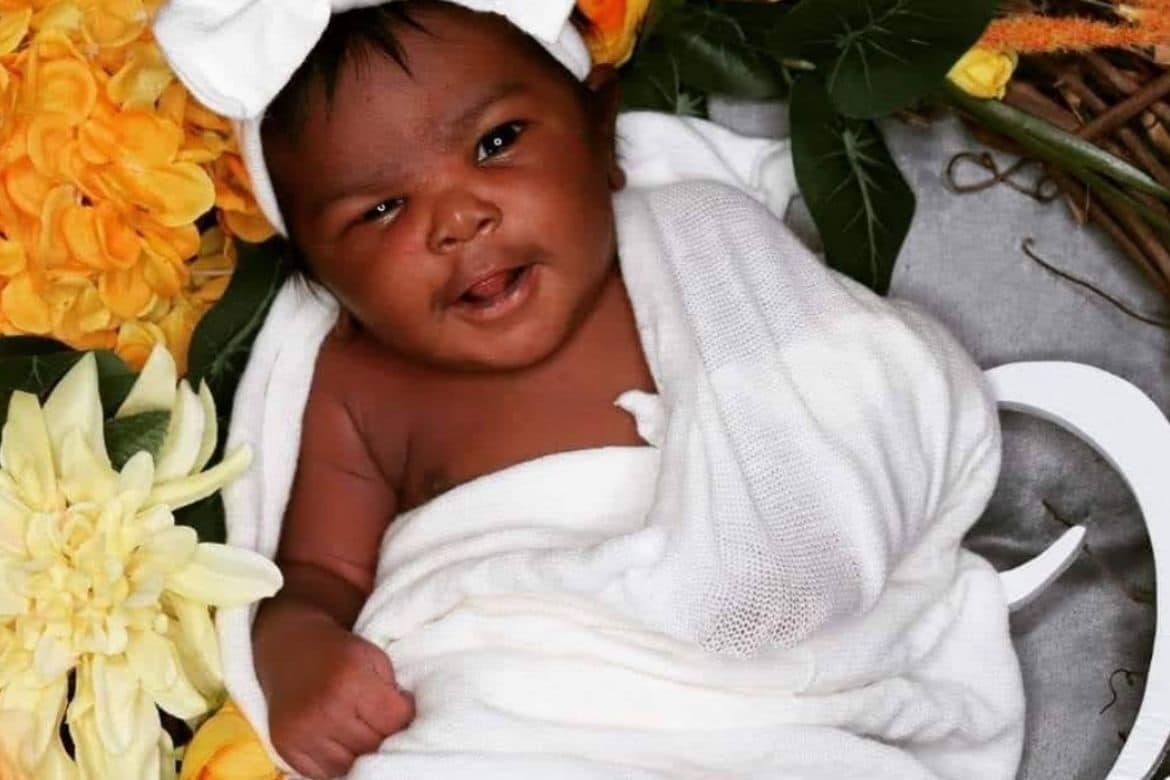 black baby girl newborn photshoot